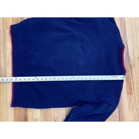 Vintage Stoneham Sportswear Navy Cotton Knit Sweater Native American Vintage XL